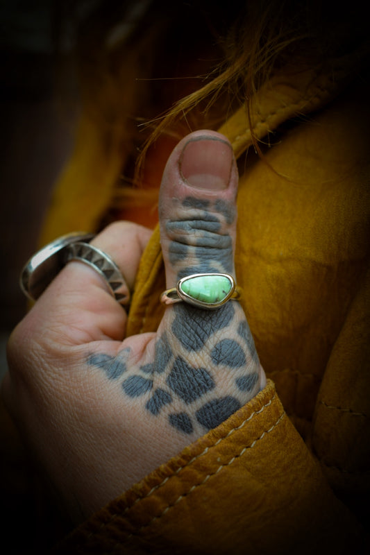 DAMELE - Bague T56,5 en Argent & Variscite Damele