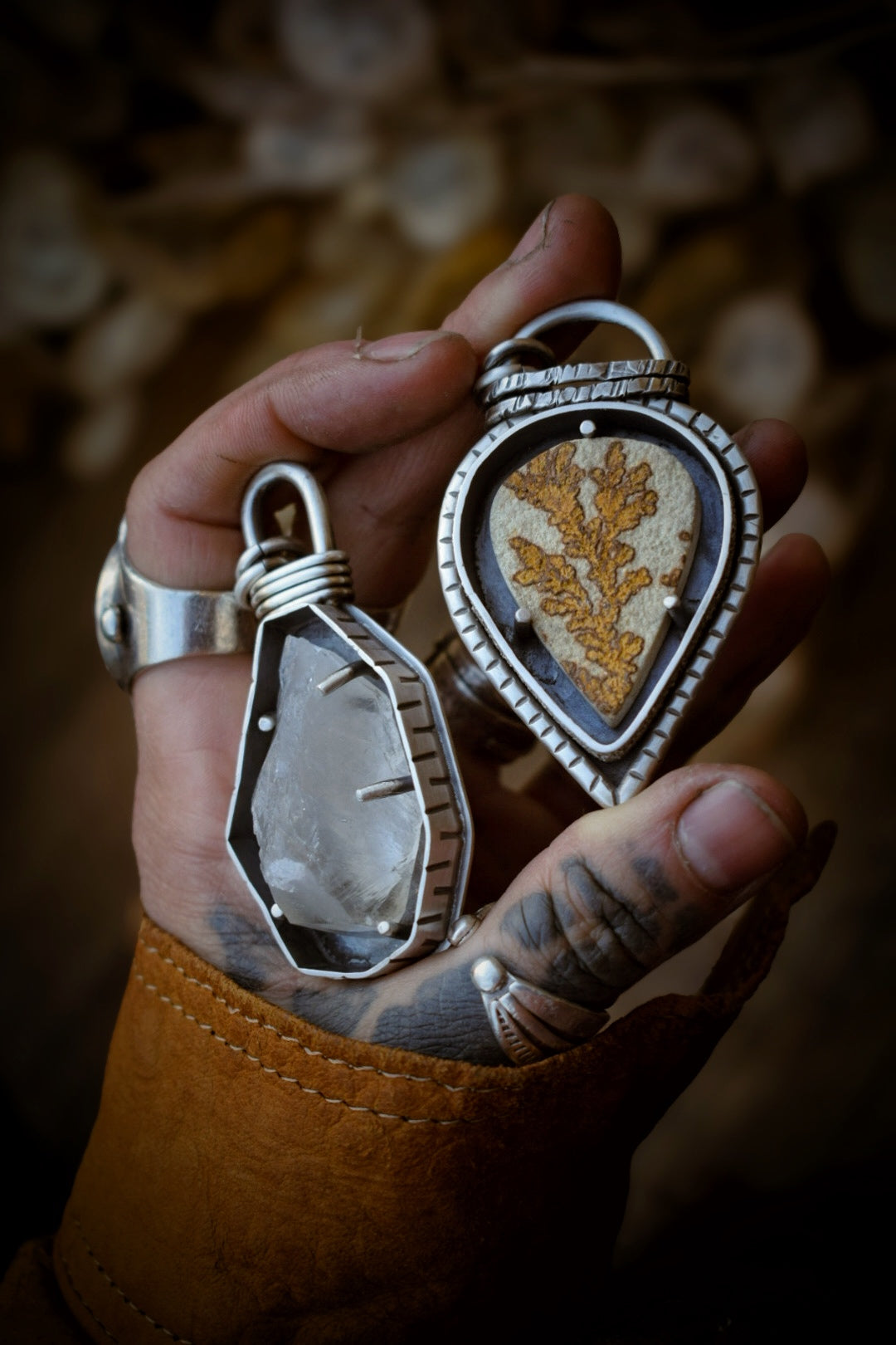 RUSTICA - Pendentif en Argent & Quartz