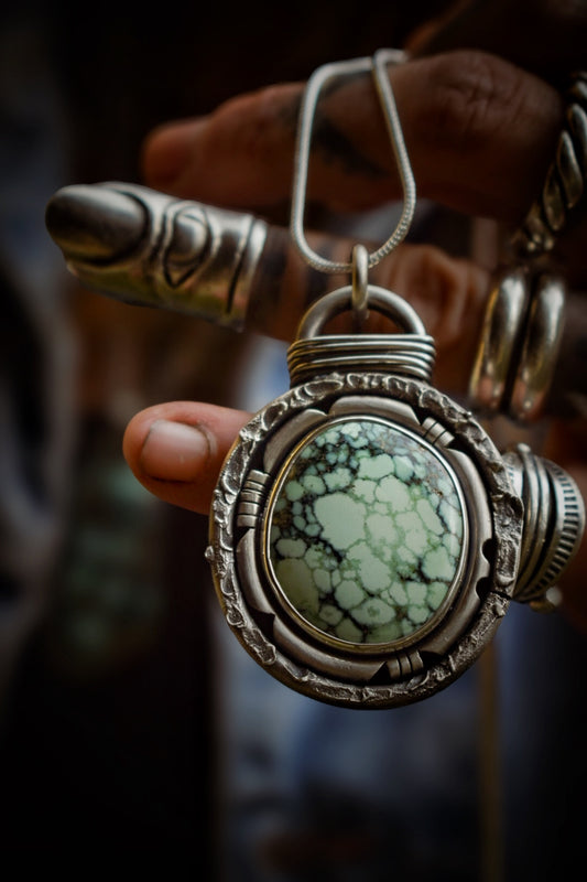 RAW - Pendentif Variscite Angel Wing