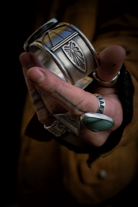 CANYON - Bracelet en Argent & Jaspe Paysage Owyhee