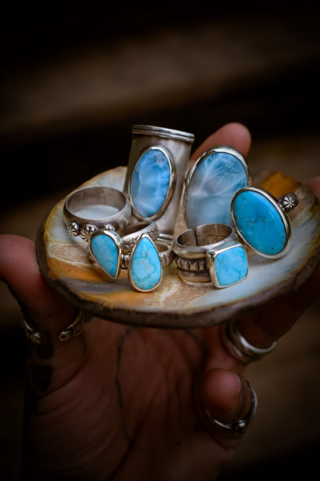 SUMMER - Bague T61 en Argent & Turquoise Blue Bird