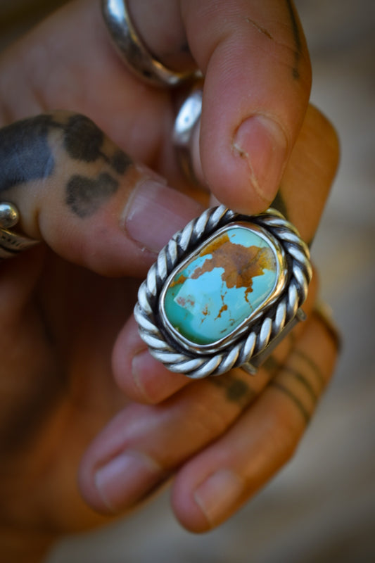 ROYSTON - Bague réglable Turquoise Royston