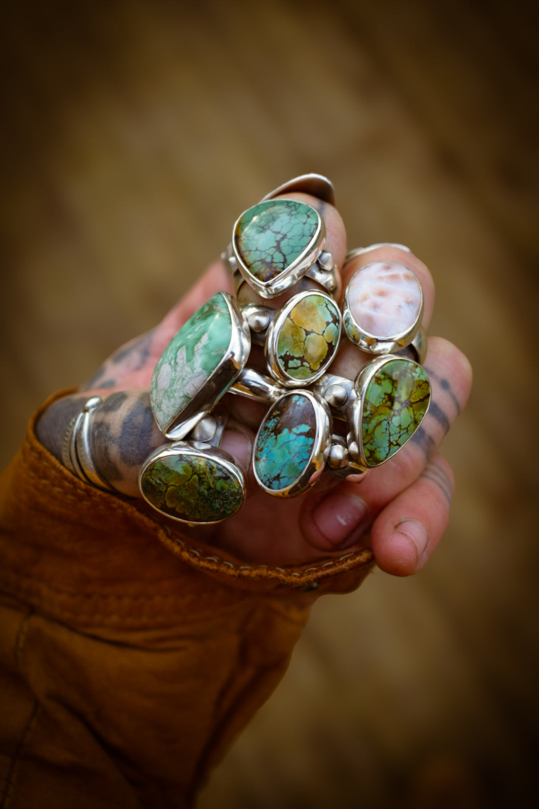 PÊCHE - Bague T51,5 en Argent & Natrolite