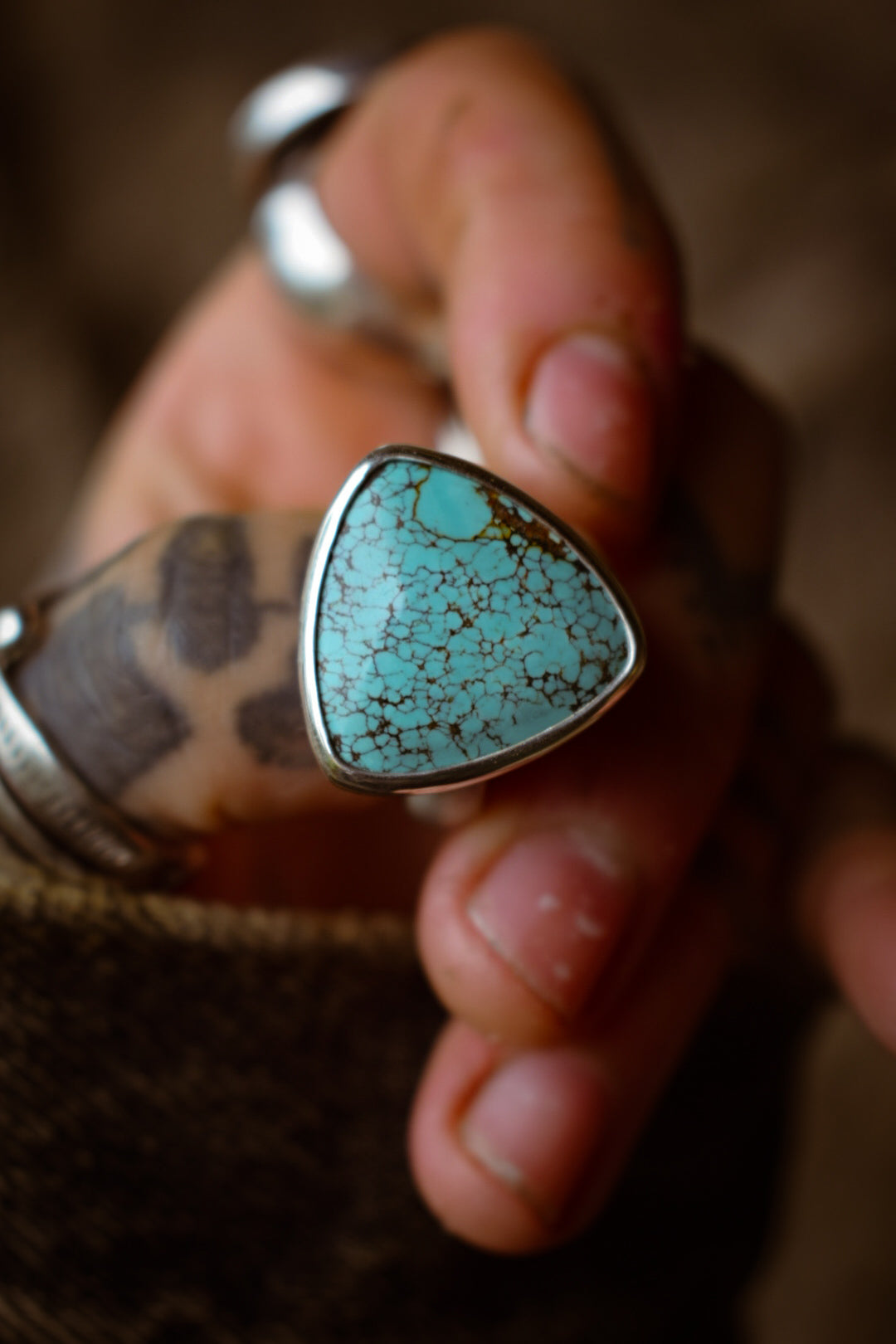 TRILLION - Bague T56 en Argent & Turquoise Qingu