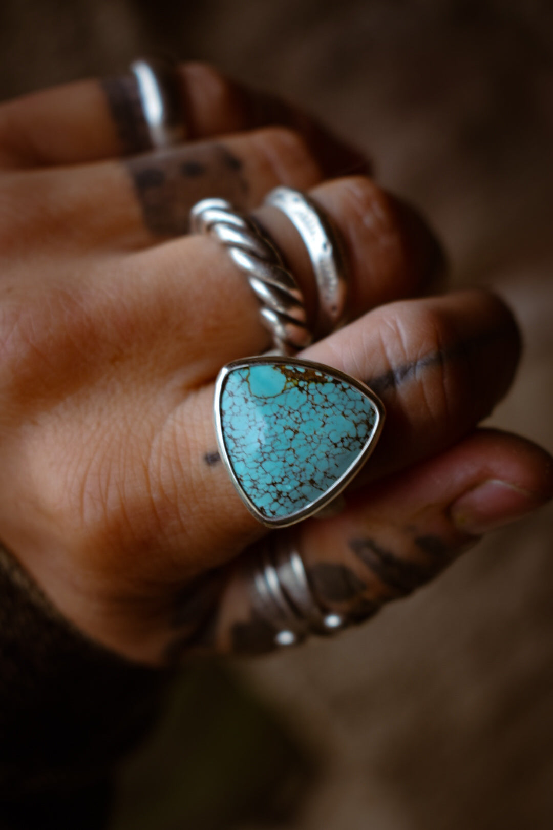 TRILLION - Bague T56 en Argent & Turquoise Qingu