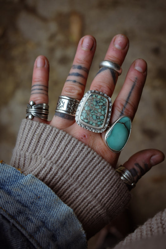 BLOOM - Bague T57 en Argent & Variscite Desert Bloom