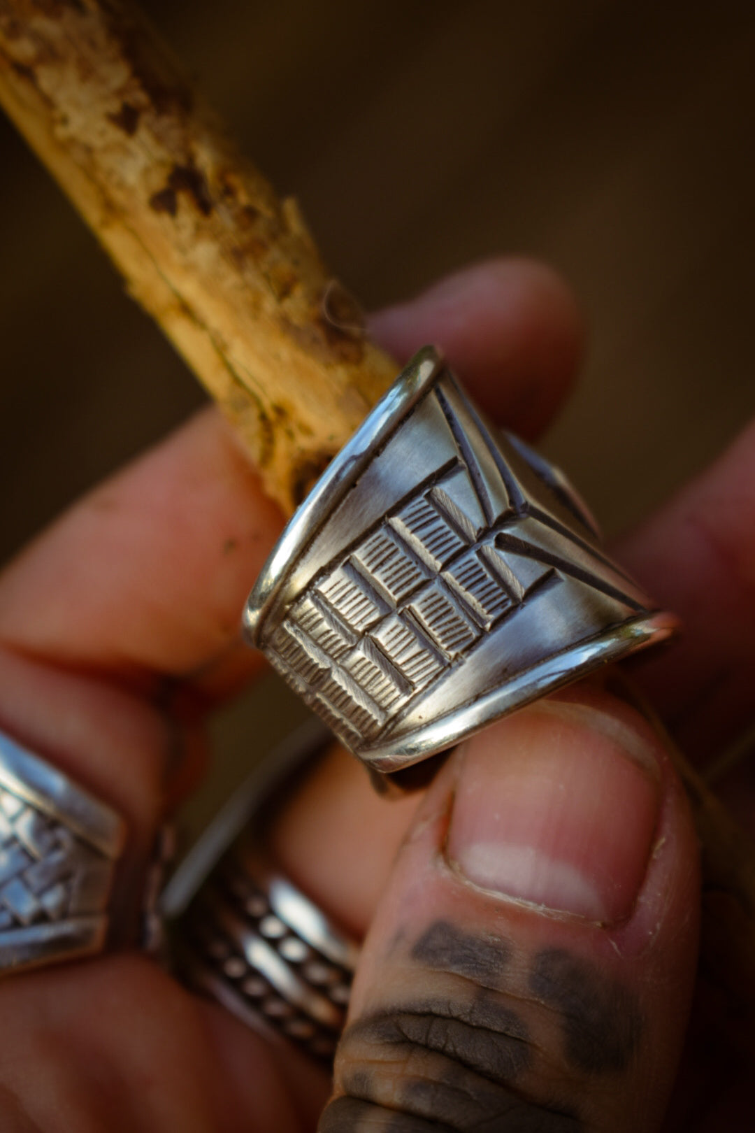 GEOMETRY - Bague réglable en Argent