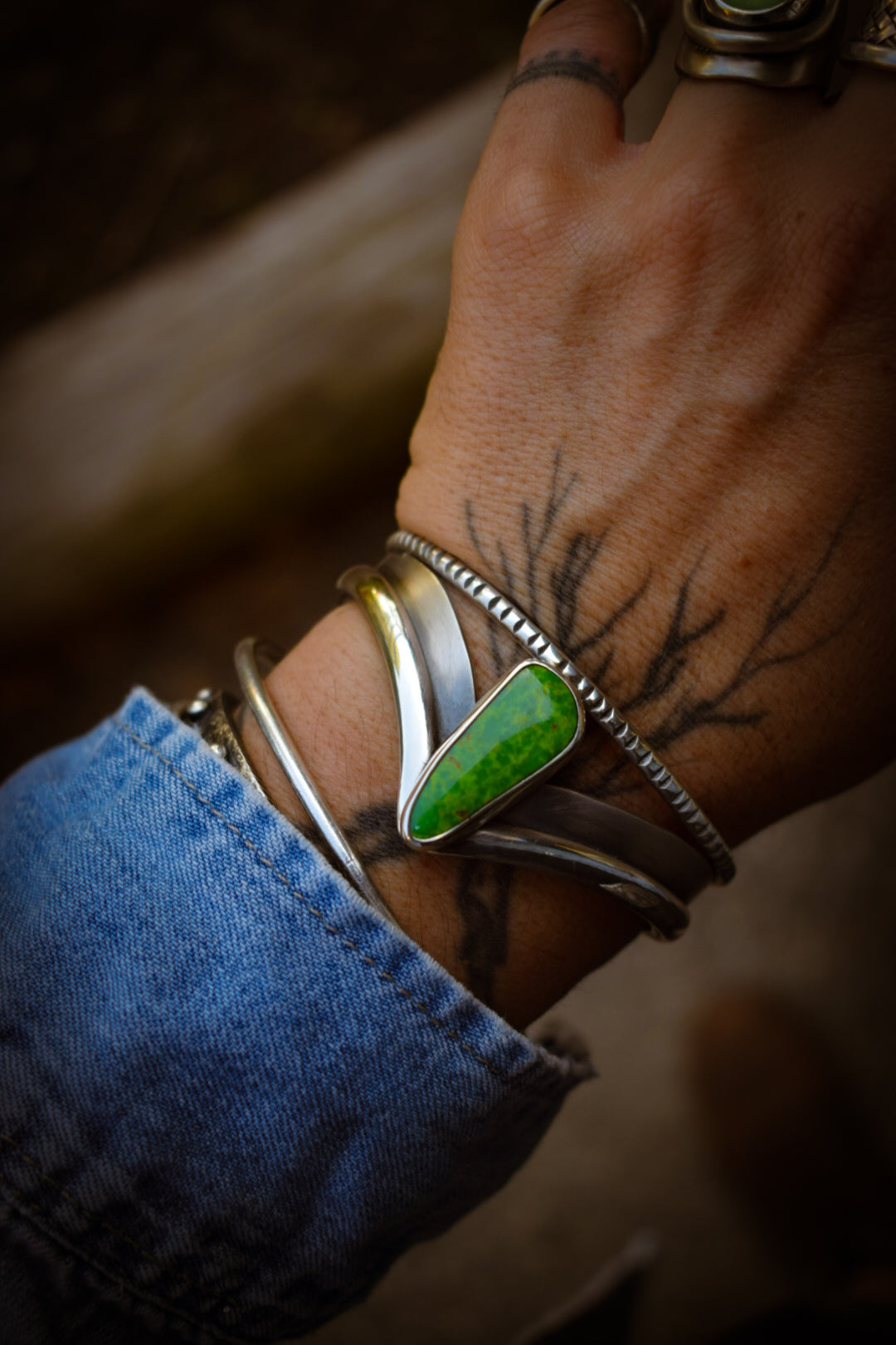 MANHATTAN - Bracelet en Argent & Turquoise Manhattan Green