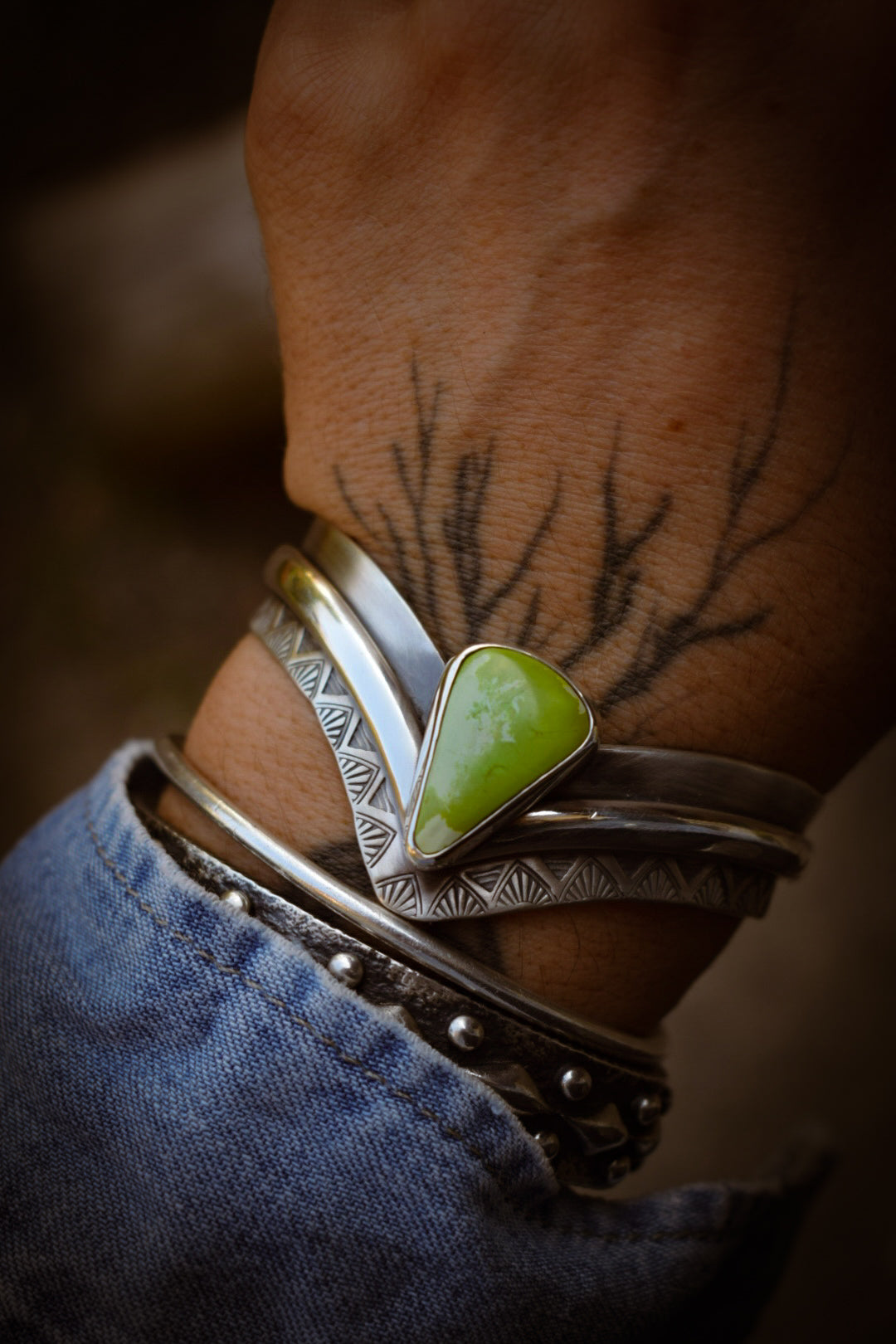 MANHATTAN - Bracelet en Argent & Turquoise Manhattan Green