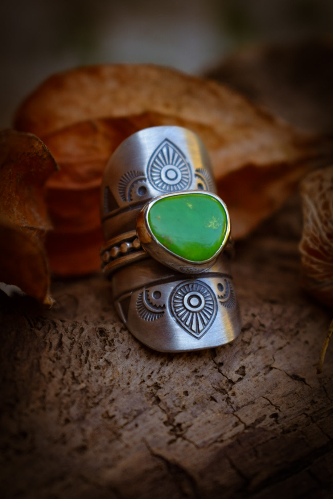 MANHATTAN - Bague réglable en Argent & Turquoise Manhattan Green
