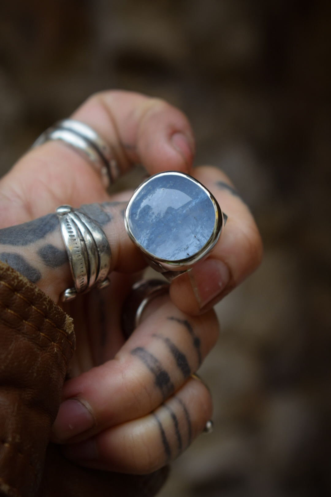 PRÉSENCE - Bague T57 Béryl bleu
