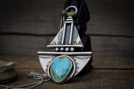 APPALACHES - Pendentif en Argent & Sonoran Turquoise