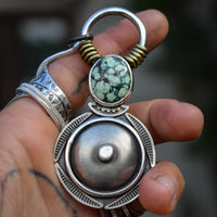 RONDEUR - Pendentif en Argent/Laiton & Variscite