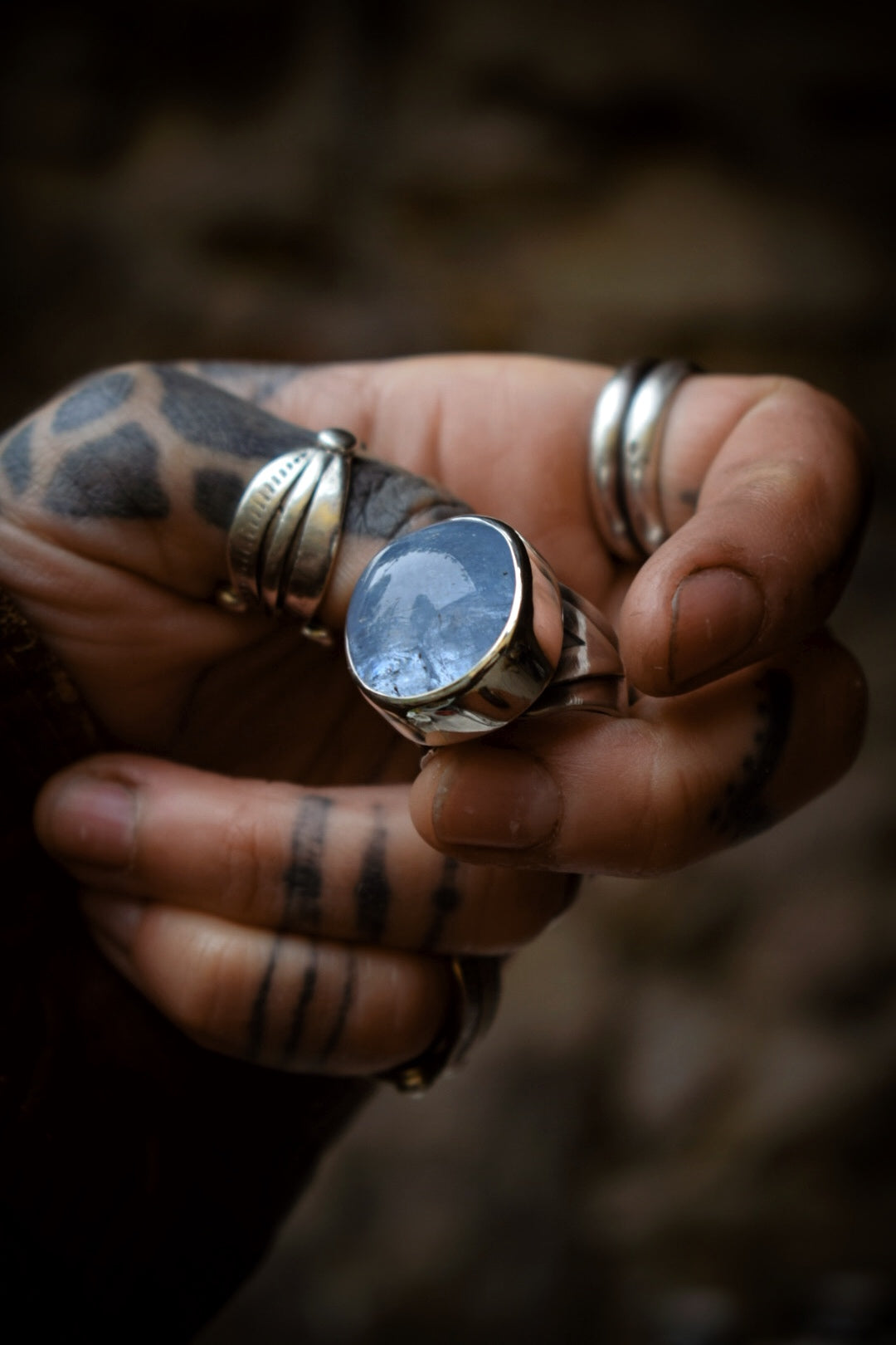 PRÉSENCE - Bague T57 Béryl bleu
