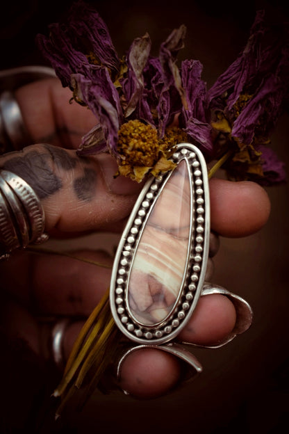 DOUCEUR - Bague T60 en Argent & Jaspe Sumatra Island