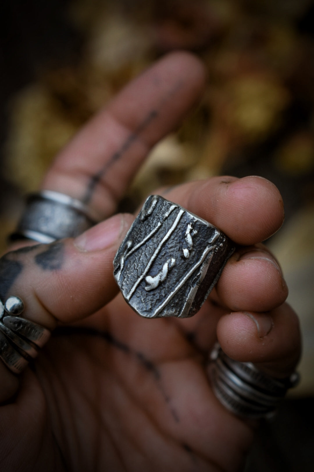 BRUT - Bague texturée T55