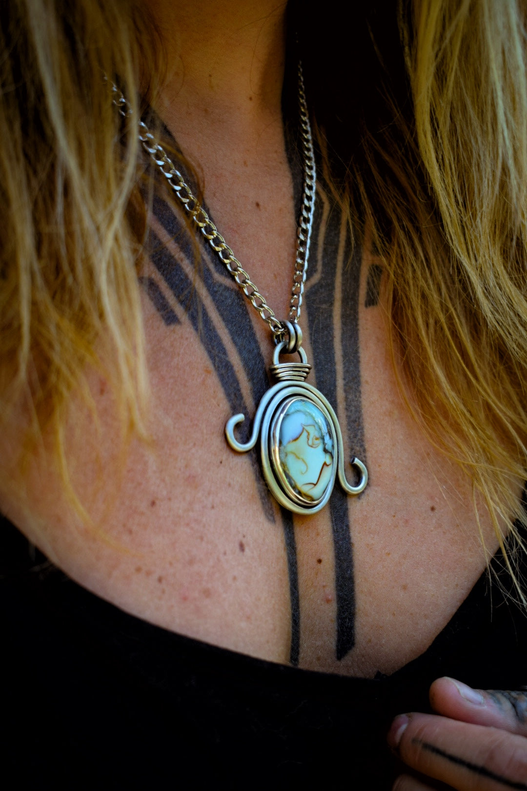 RARETÉ - Pendentif Variscite Aloé