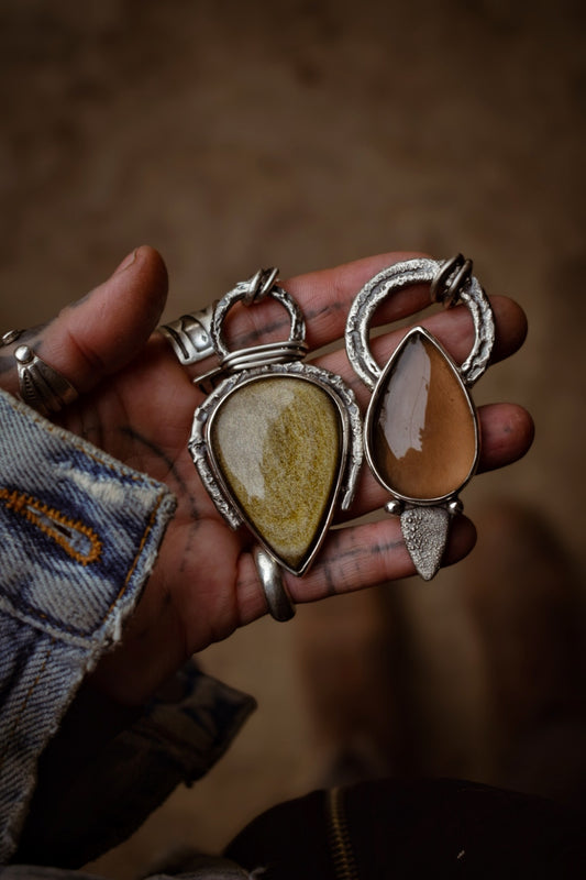 RUSTICA - Pendentif en Argent & Quartz fumé