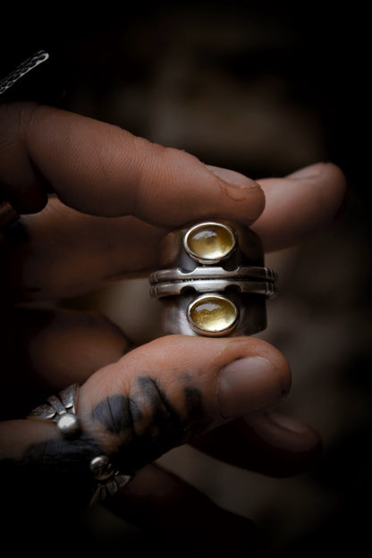 CITRON - Bague Citrine Taille 54,5