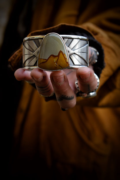 CANYON - Bracelet en Argent & Jaspe Paysage Owyhee