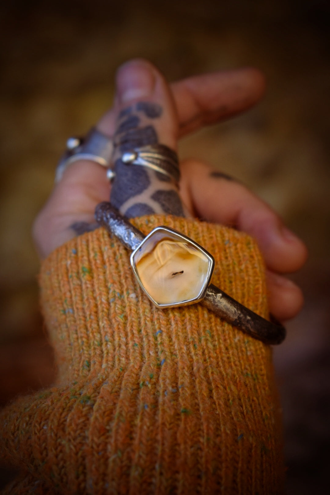 CANDYSHOP - Bracelet en Argent & Agate du Montana