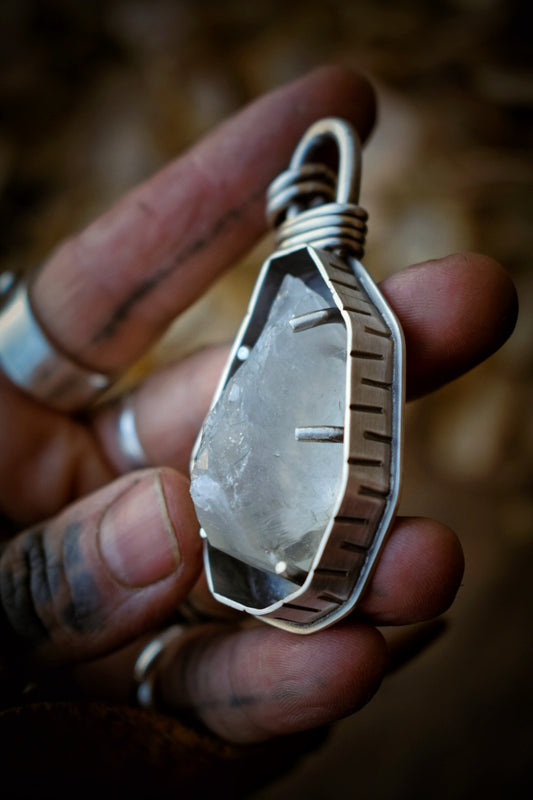 RUSTICA - Pendentif en Argent & Quartz