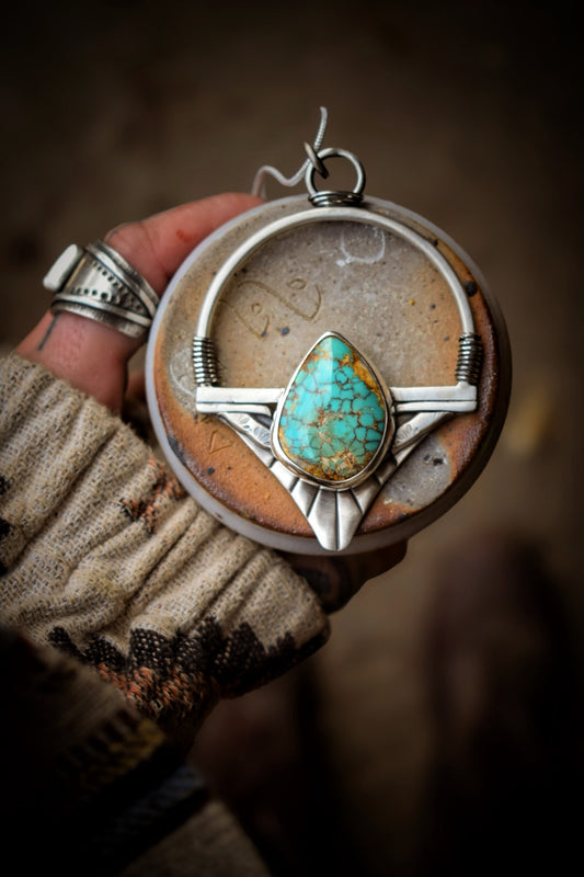STARGATE - Pendentif en Argent & Turquoise Royston