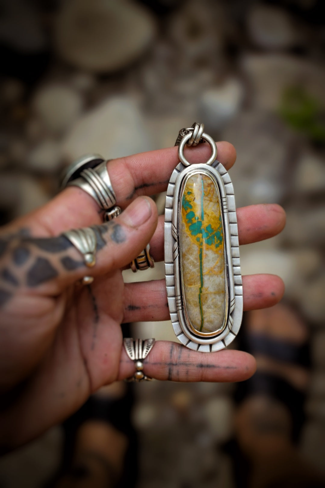 RIVIÈRE - Pendentif Turquoise Royston