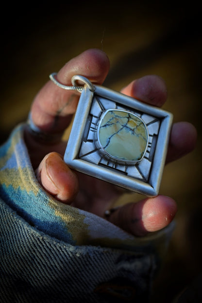 LOSANGE - Pendentif en Argent & Hotsonite