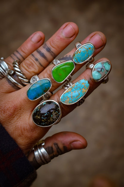 BLOOM - Bague Variscite Desert Bloom T54