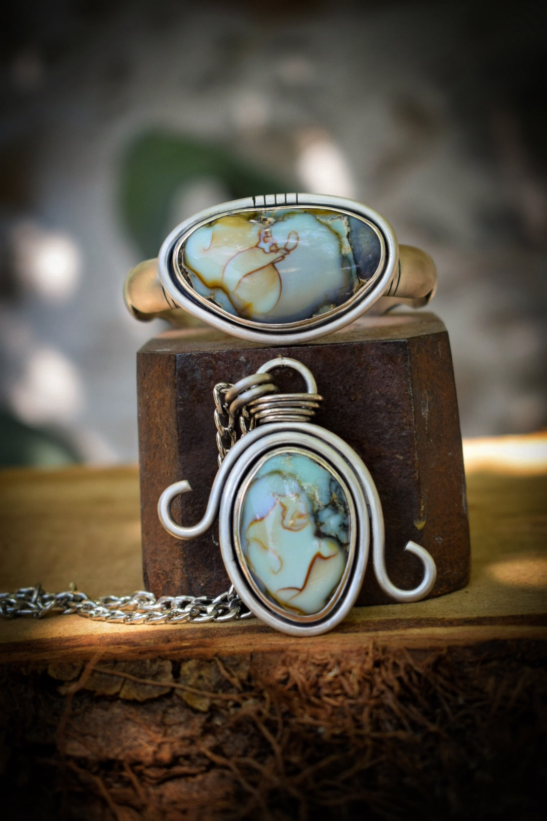 RARETÉ - Pendentif Variscite Aloé