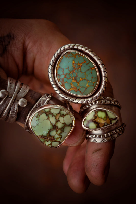 GREENDAY - Bague réglable en Argent & Variscite Damale