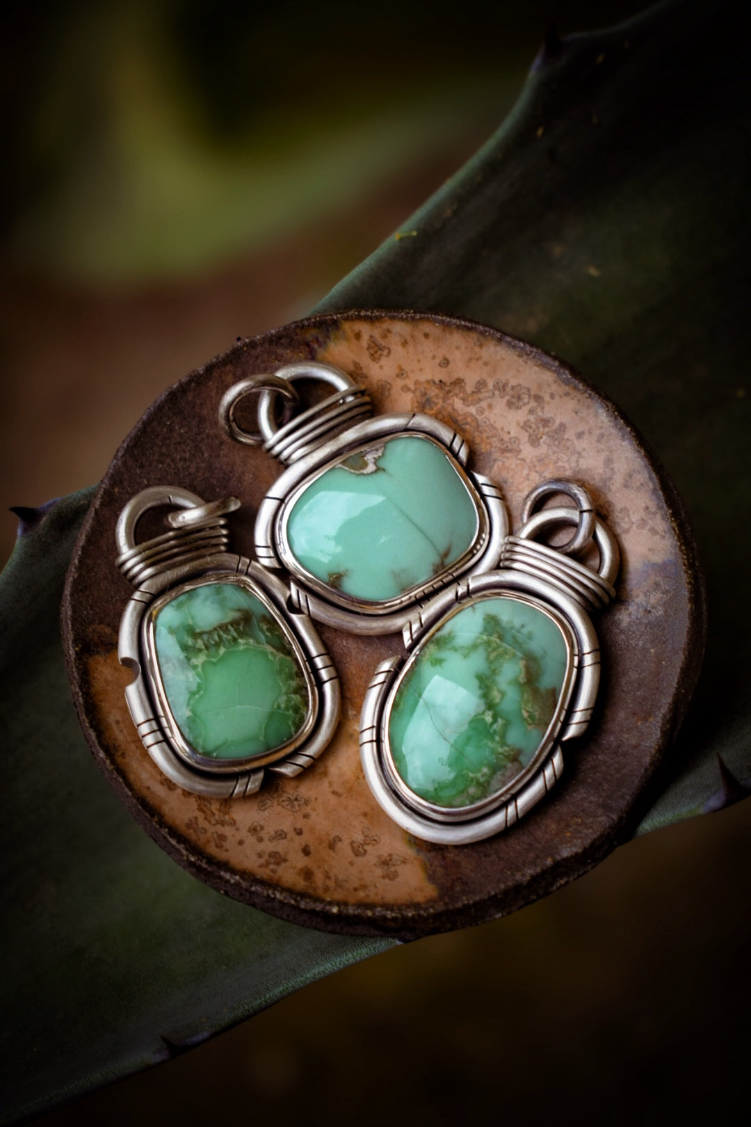 CARMEL - Pendentif Carmel Mountain Variscite