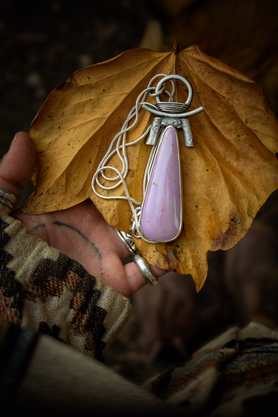 PHOSPO - Pendentif en Argent & Phosphosidérite