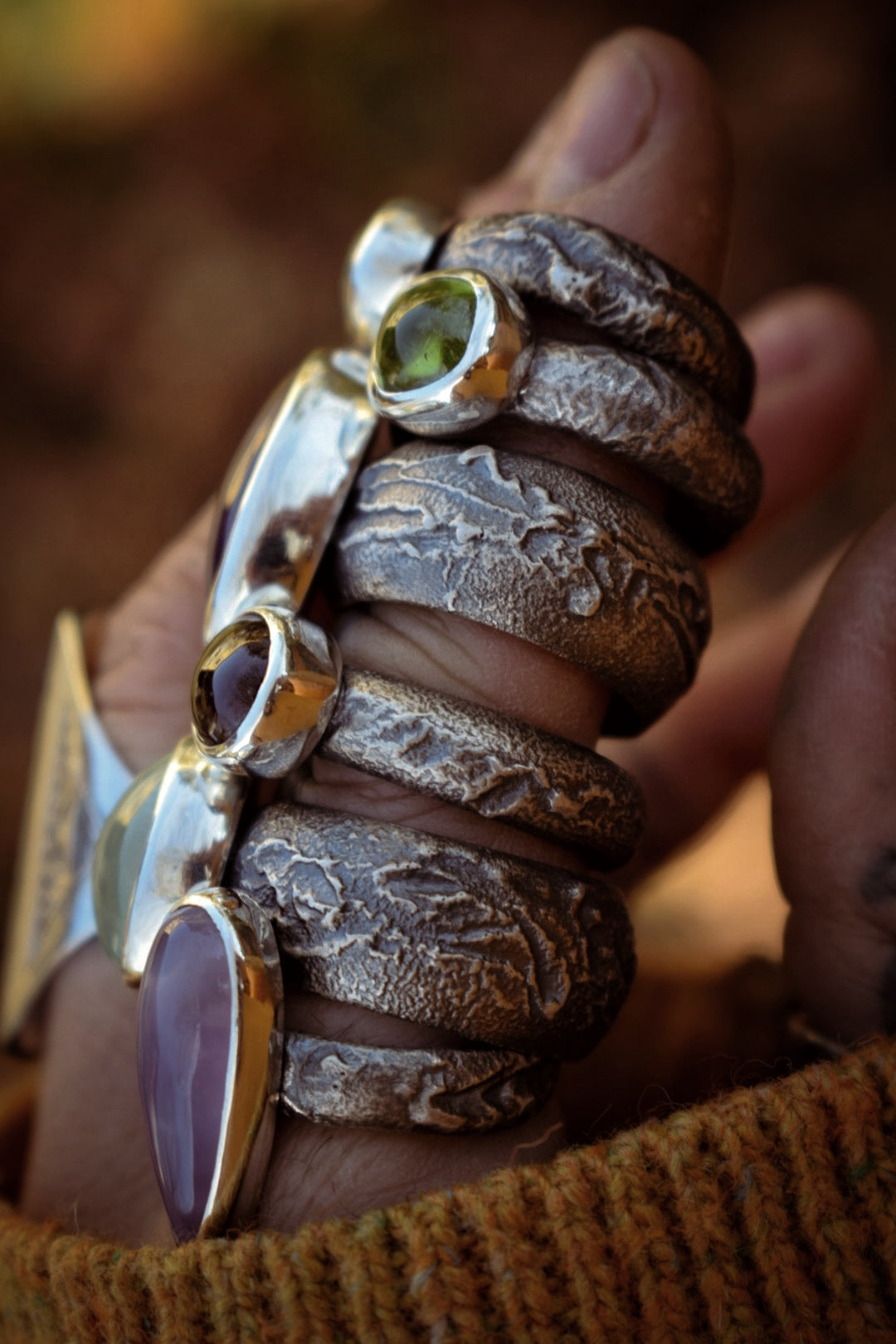 CANDYSHOP - Bague T56 en Argent & Calcédoine violette