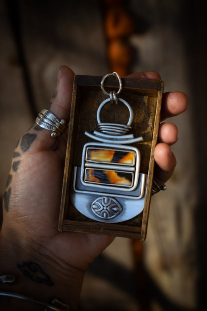 AUTOMNE - Pendentif Agates du Montana
