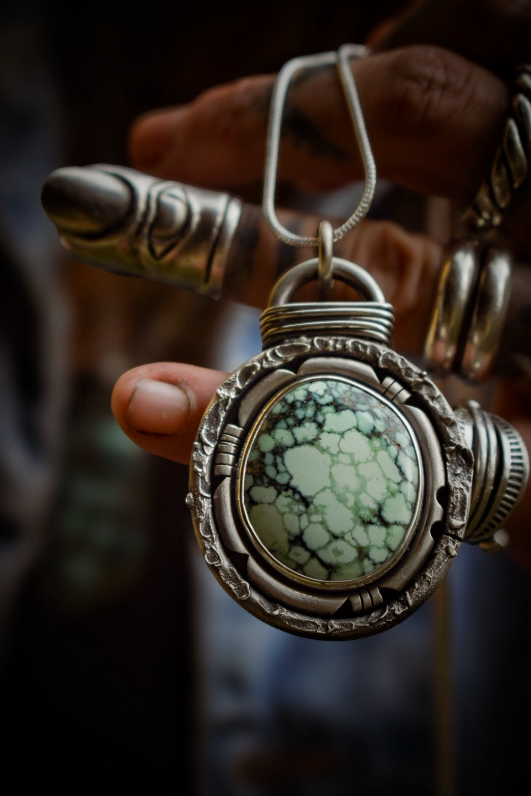RAW - Pendentif Variscite Angel Wing