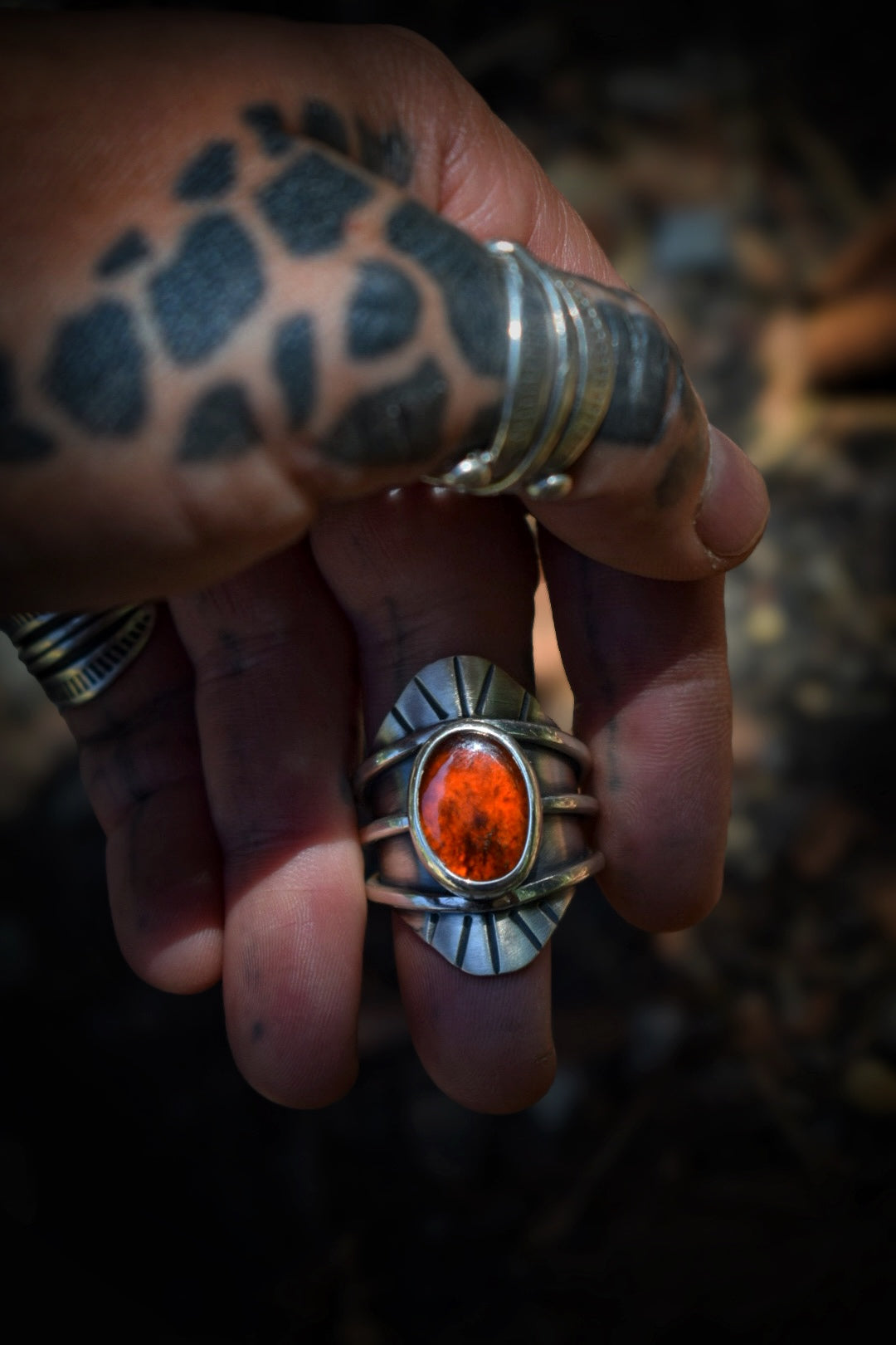ROYAL - Bague réglable Grenat