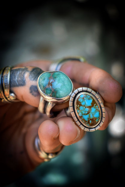 NUMBER EIGHT- Bague T56 Turquoise #8