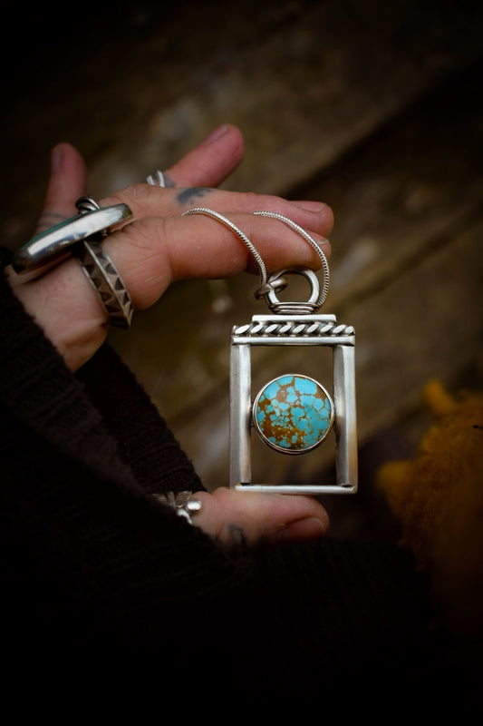 TEMPLE - Pendentif en Argent & Turquoise #8