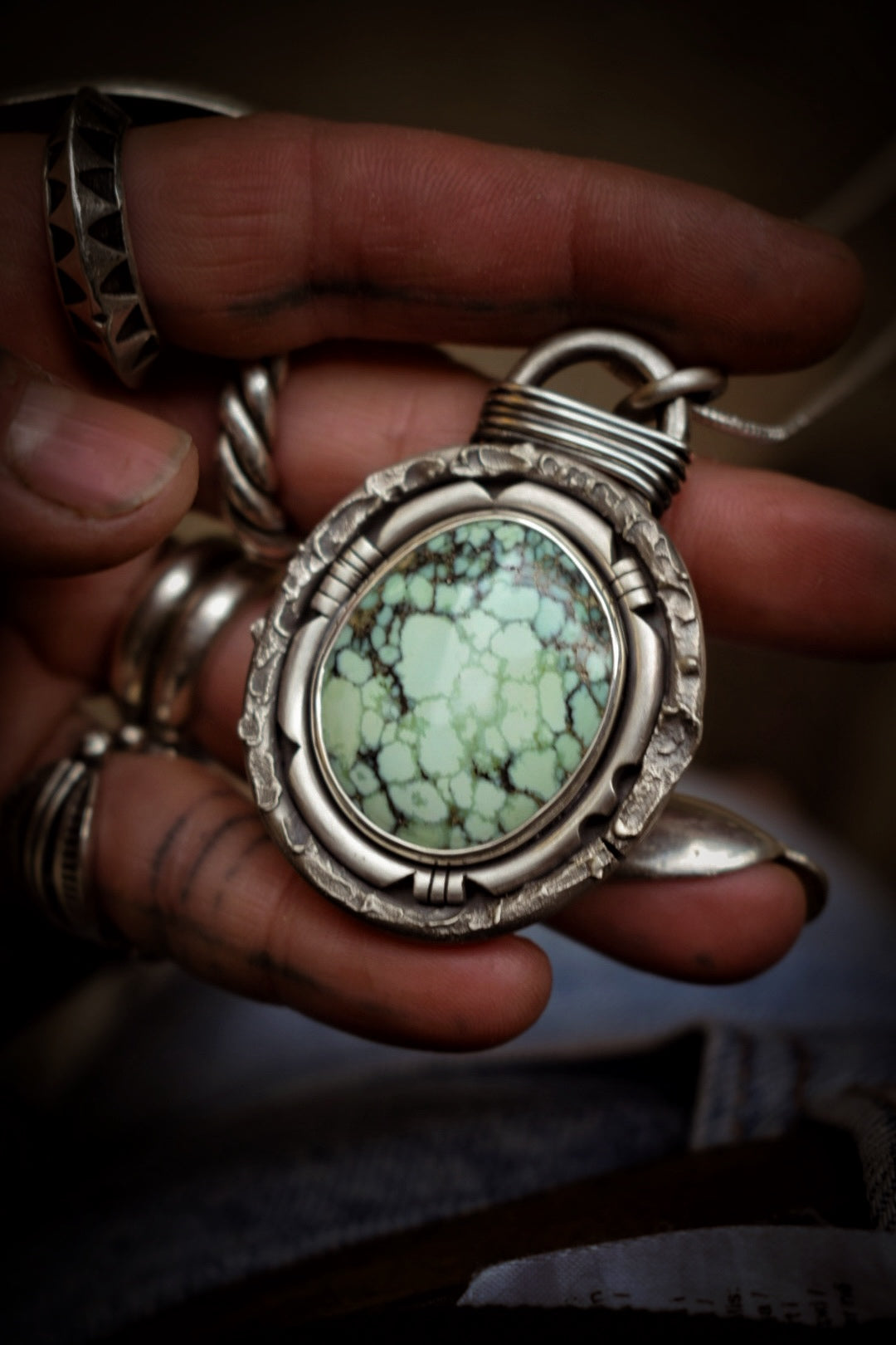 RAW - Pendentif Variscite Angel Wing