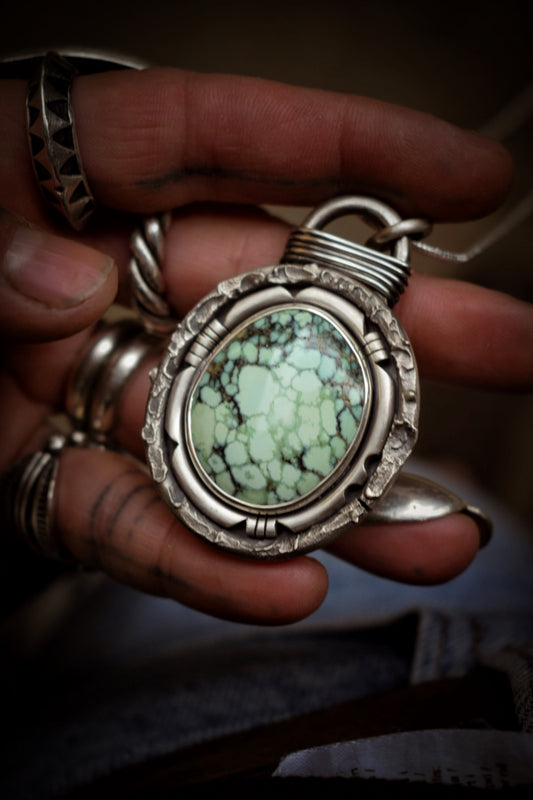 RAW - Pendentif Variscite Angel Wing