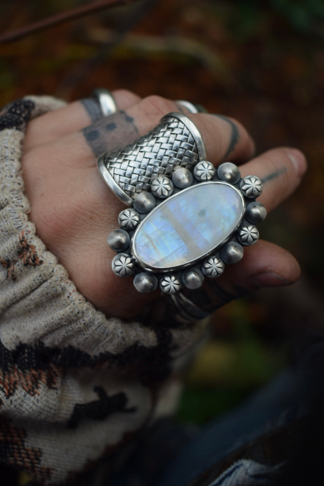 GLACIAL - Bague en Argent & Péristérite