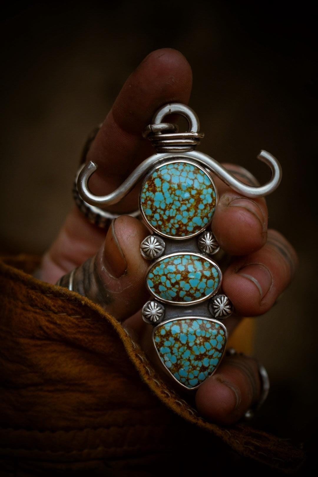 TRIO - Pendentif en Argent & Turquoises #8