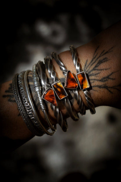 FEU - Bracelet torsadé Agate du Montana