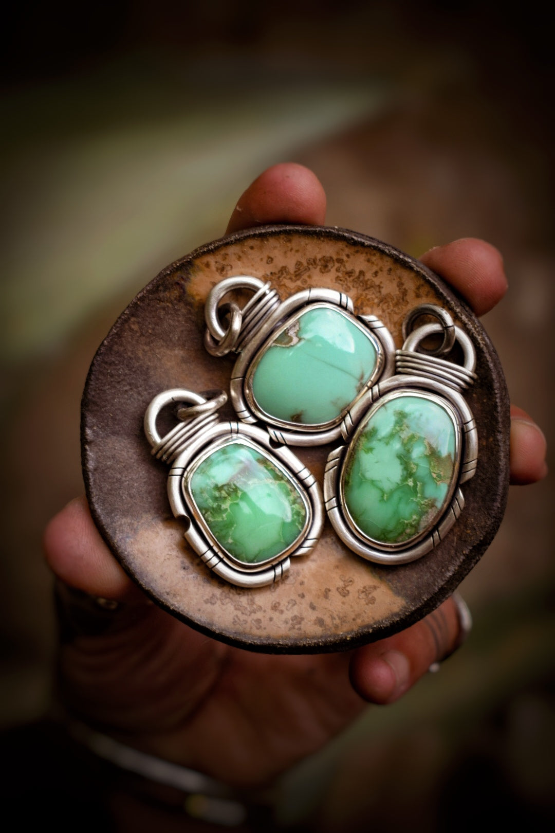 CARMEL - Pendentif Carmel Mountain Variscite