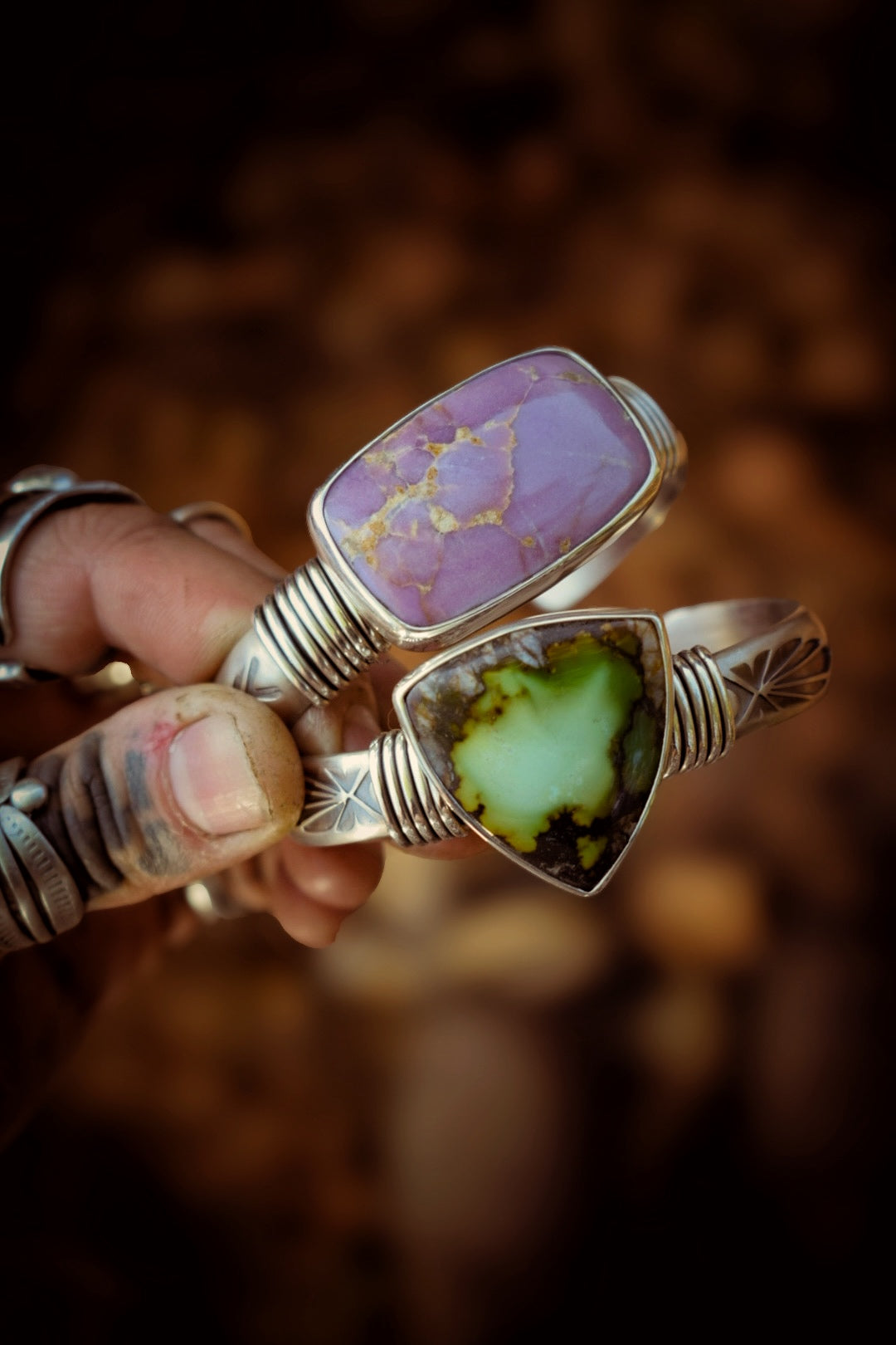 MARÉCAGES - Bracelet en Argent & Chinese Turquoise