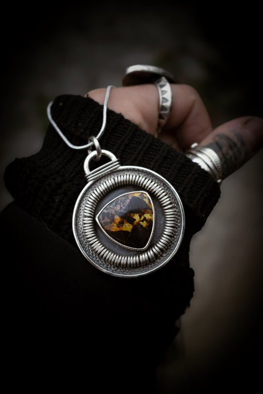 BLACKJACK - Pendentif en Argent & Turquoise BlackJack