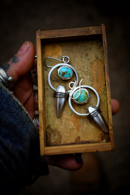 BOUKLASSES : Boucles d’oreilles en Argent & Turquoises
