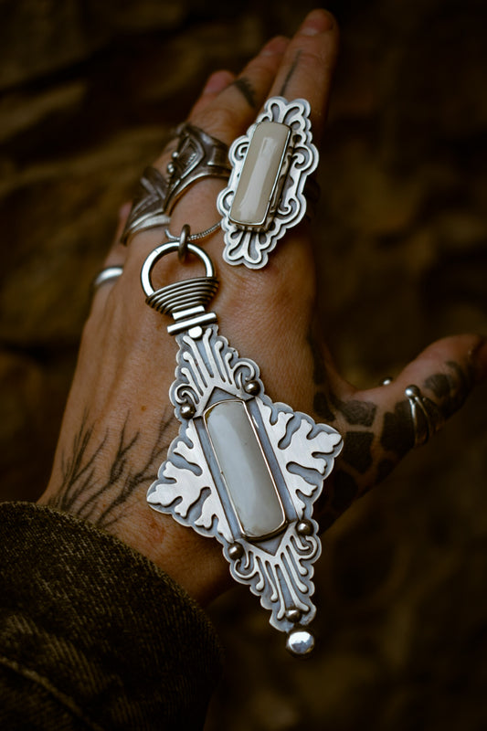 ARDEKO - Pendentif en Argent & Ivory creek Variscite